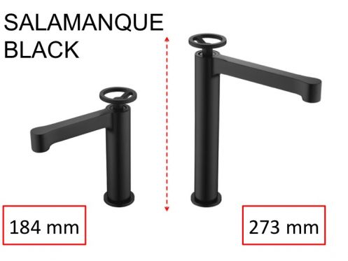 Sort vandhane, mixer, hÃ¸jde 184 og 273 mm - SALAMANQUE BLACK