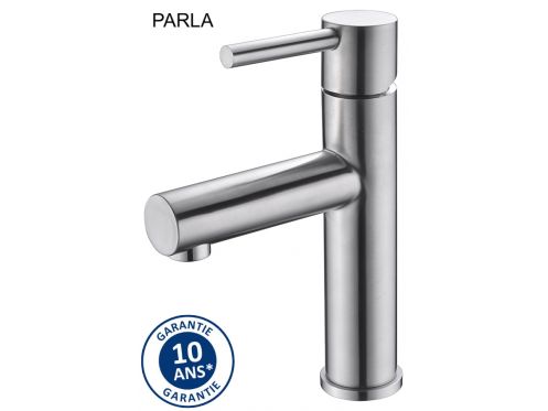 Bateria umywalkowa ze szczotkowanej stali, bateria, wysokoÅ›Ä‡ 188 mm - PARLA