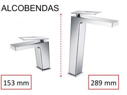 Design Bateria umywalkowa stojÄ…ca, bateria, wysokoÅ›Ä‡ 153 i 289 mm - ALCOBENDAS