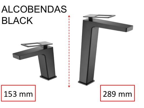 Design Håndvaskhane, blandebatteri, højde 153 og 289 mm - ALCOBENDAS BLACK