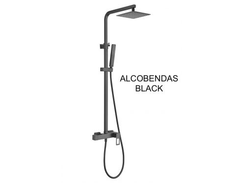 Douchekolom, mengkraan, kubusvormig - ALCOBENDAS BLACK