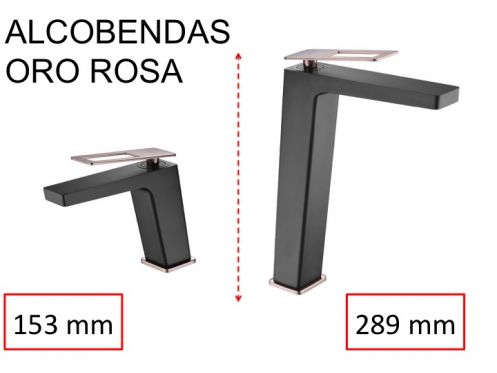 Design Håndvaskhane, blandebatteri, højde 153 og 289 mm - ALCOBENDAS ORO ROSA