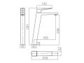 Bateria umywalkowa, bateria w stylu prostym / kwadratowym, wysokoÅ›Ä‡ 165 lub 291 mm - ORIHUELA WHITE