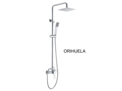 Colonne de douche, Mitigeur melangeur, Style droit / carr - ORIHUELA CHROME