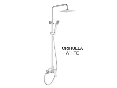 Brusekolonne, blandebatteri, hÃ¸jre stil / firkant - ORIHUELA WHITE