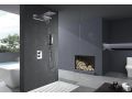 Douche encastrable, thermostatique, ciel de pluie et cascade - ROQUETAS CHROME