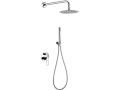 Built-in shower, mixer, round rain cover Ø 25 cm - LAS ROZAS CHROME