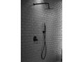 Douche encastrable noir, mlangeur, ciel de pluie rond  25 cm - LAS ROZAS NOIR