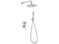 Douche encastrable, mlangeur, ciel de pluie rond  25 cm - CUGAT ACIER