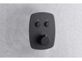 Indbygget brusebad, termostat og regnbrusehoved 25 x 25 - MELILLA BLACK