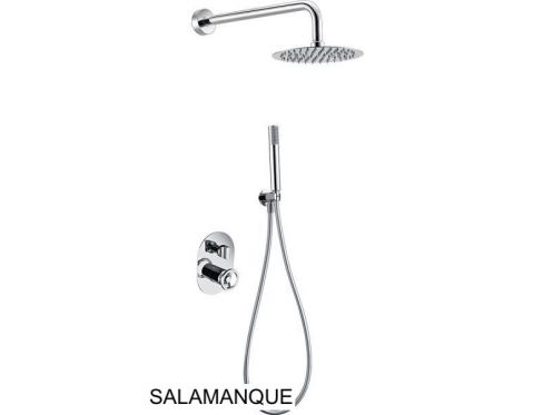 Douche encastrable, mlangeur, ciel de pluie rond  25 cm - SALAMANQUE CHROME