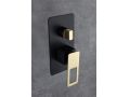 Douche encastrable noir, mitigeur, ciel de pluie 25 x 25 - ALCOBENDAS GOLD