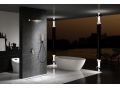 Douche encastrable noir, mitigeur, ciel de pluie 25 x 25 - ALCOBENDAS GOLD