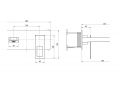 Verborgen wandkraan, mengkraan, lengte 212 mm - ALCOBENDAS CHROME