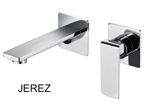 ForsÃ¦nket vÃ¦gmonteret vandhane, enkelt greb, lÃ¦ngde 215 mm - JEREZ CHROME