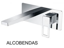 Robinet mural encastré, mitigeur, longueur 212 mm - ALCOBENDAS CHROME