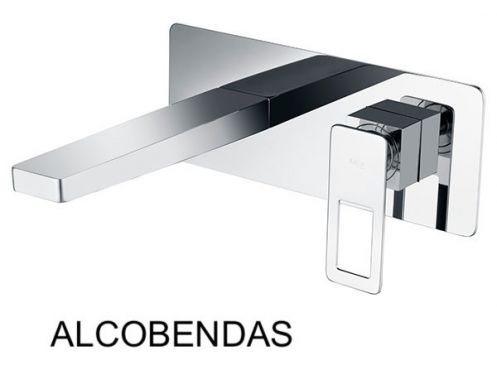 Ukryty kran naścienny, bateria mieszająca, długość 212 mm - ALCOBENDAS CHROME