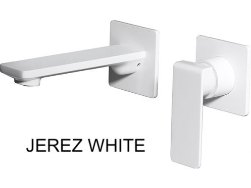 Ukryty kran naścienny, bateria mieszająca, długość 215 mm - JEREZ WHITE