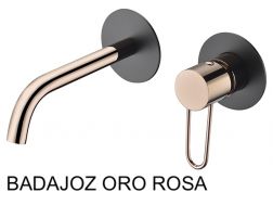 Ukryty kran naÅ›cienny, bateria mieszajÄ…ca, dÅ‚ugoÅ›Ä‡ 218 mm - BADAJOZ ORO ROSA