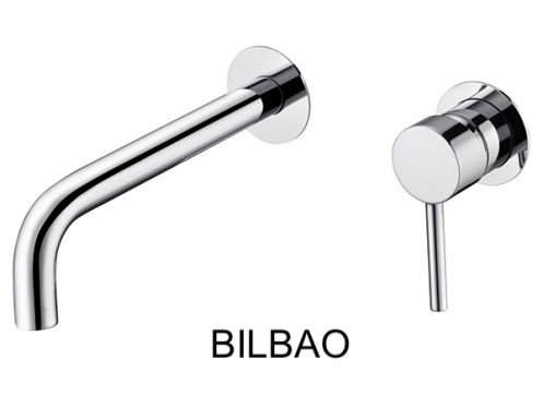 Verborgen wandkraan, mengkraan, lengte 219 mm - BILBAO CHROME