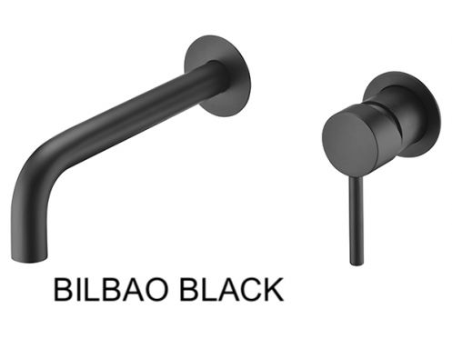 Ukryty kran naÅ›cienny, bateria mieszajÄ…ca, dÅ‚ugoÅ›Ä‡ 219 mm - BILBAO BLACK