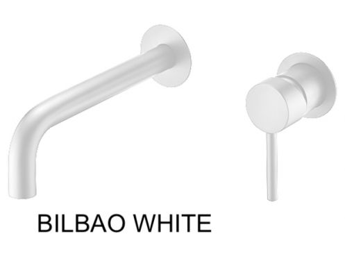 Ukryty kran naÅ›cienny, bateria mieszajÄ…ca, dÅ‚ugoÅ›Ä‡ 219 mm - BILBAO WHITE