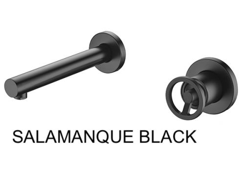 ForsÃ¦nket vÃ¦gmonteret vandhane, enkelt greb, lÃ¦ngde 237 mm - SALAMANQUE BLACK