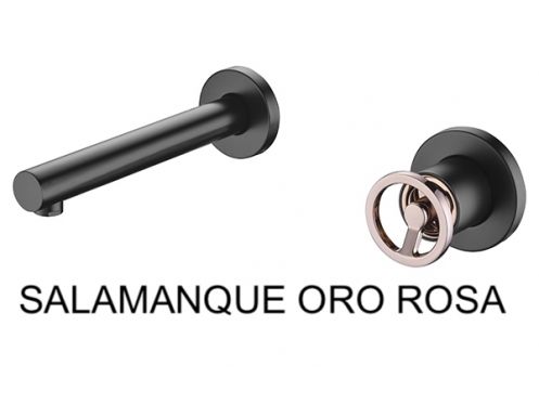 Ukryty kran naÅ›cienny, bateria mieszajÄ…ca, dÅ‚ugoÅ›Ä‡ 237 mm - SALAMANQUE ORO ROSA