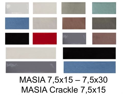 MASIA 7,5X15 et 75x30 cm - Carrelage mural brillant