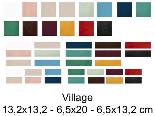 VILLAGE 13,2x13,2 - 6,5x20 - 6,5x13,2 cm - Carrelage mural brillant