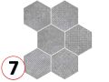 CORALSTONE  20x20 - 29,2x25,4 cm - Carrelage sol, hexagonal, finition Pierre Bleu