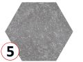 CORALSTONE  20x20 - 29,2x25,4 cm - Carrelage sol, hexagonal, finition Pierre Bleu