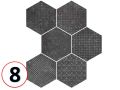 CORALSTONE  20x20 - 29,2x25,4 cm - Carrelage sol, hexagonal, finition Pierre Bleu