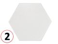 NATURE B&W HEXATILE 17,5x20 cm - Carrelage sol, hexagonal, finition mate