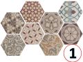 Harmony Colours HEXATILE 17,5x20 cm - Carrelage sol, hexagonal, finition mate