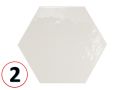 Hexatile Patchwork Lisboa 17,6 x 20,1 cm - Carrelage mural brillant