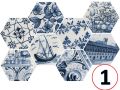 Hexatile Patchwork Lisboa 17,6 x 20,1 cm - Carrelage mural brillant