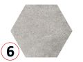 Cement Garden Grey HEXATILE 17,5x20 cm - Carrelage sol, hexagonal, finition mate
