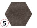 Cement Garden Grey HEXATILE 17,5x20 cm - Carrelage sol, hexagonal, finition mate
