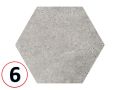 Cement Geo Sand HEXATILE 17,5x20 cm - Carrelage sol, hexagonal, finition mate