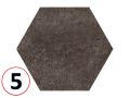 Cement Geo Sand HEXATILE 17,5x20 cm - Carrelage sol, hexagonal, finition mate
