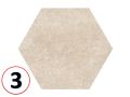 Cement Garden Sand HEXATILE 17,5x20 cm - Carrelage sol, hexagonal, finition mate