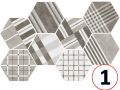 Cement Geo Grey HEXATILE 17,5x20 cm - Carrelage sol, hexagonal, finition mate