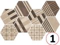 Cement Geo Sand HEXATILE 17,5x20 cm - Carrelage sol, hexagonal, finition mate