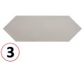 KITE Century Grey 10 x 30 cm - Carrelage sol, hexagonal en longueur