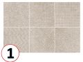 MICRO - Evoque Taupe 20 x 20 cm - Carrelage sol, imitation terrazzo