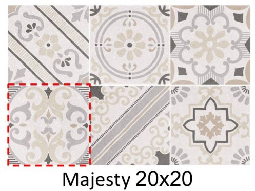 Majesty 20 x 20 cm - Carrelage sol, imitation terrazzo