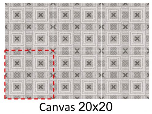 Canvas 20 x 20 cm - Carrelage sol, imitation terrazzo