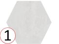 Urban 29,2 x 25,4 cm - Carrelage sol, hexagonal, finition vieilli