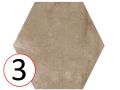 Urban 29,2 x 25,4 cm - Carrelage sol, hexagonal, finition vieilli